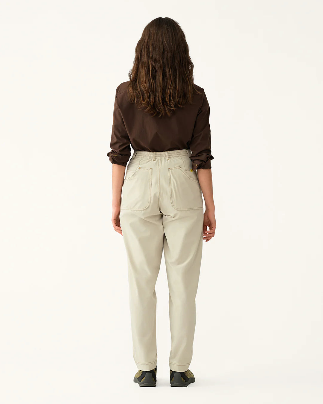 Back view of 8 Pocket Pants in Dolomite with clean silhouette and functional rear pockets