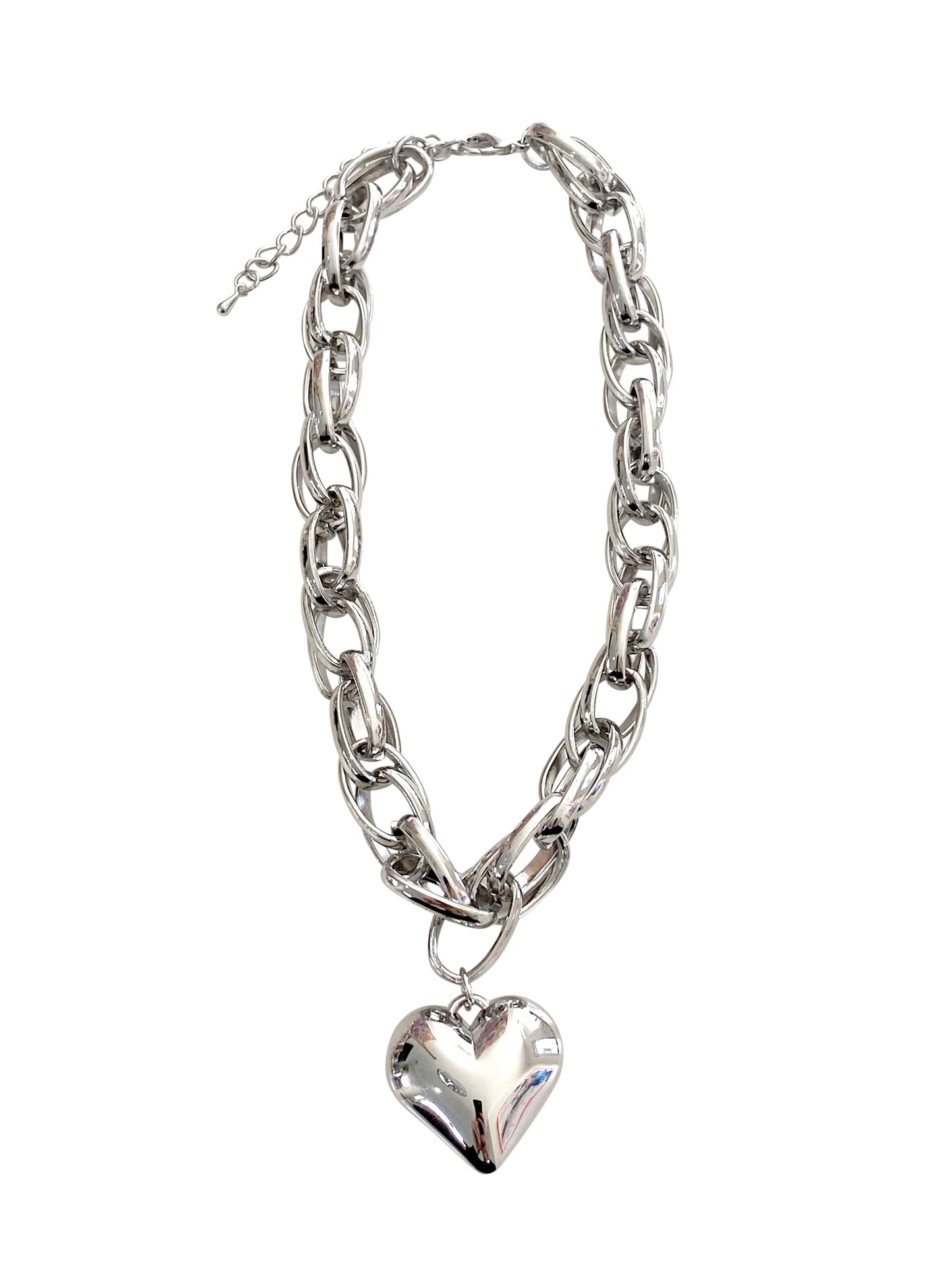 Alyssa Heart Chain Necklace: Yellow Gold