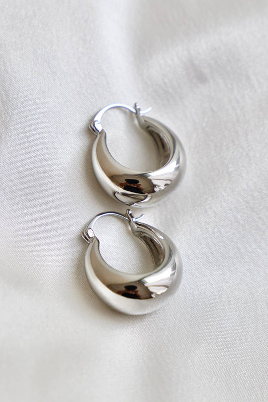 COCO CHUNKY HOOP-SILVER