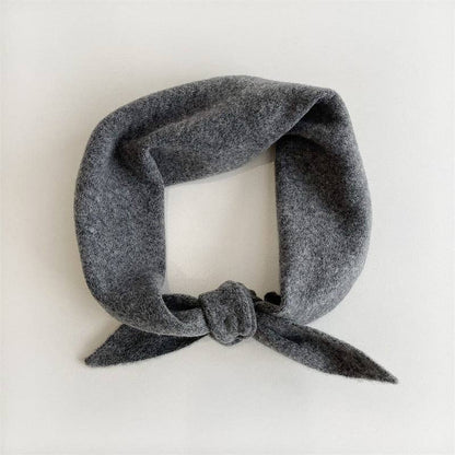 FUZZY WOOL CRAVAT SCARF - neutral: White chocolate