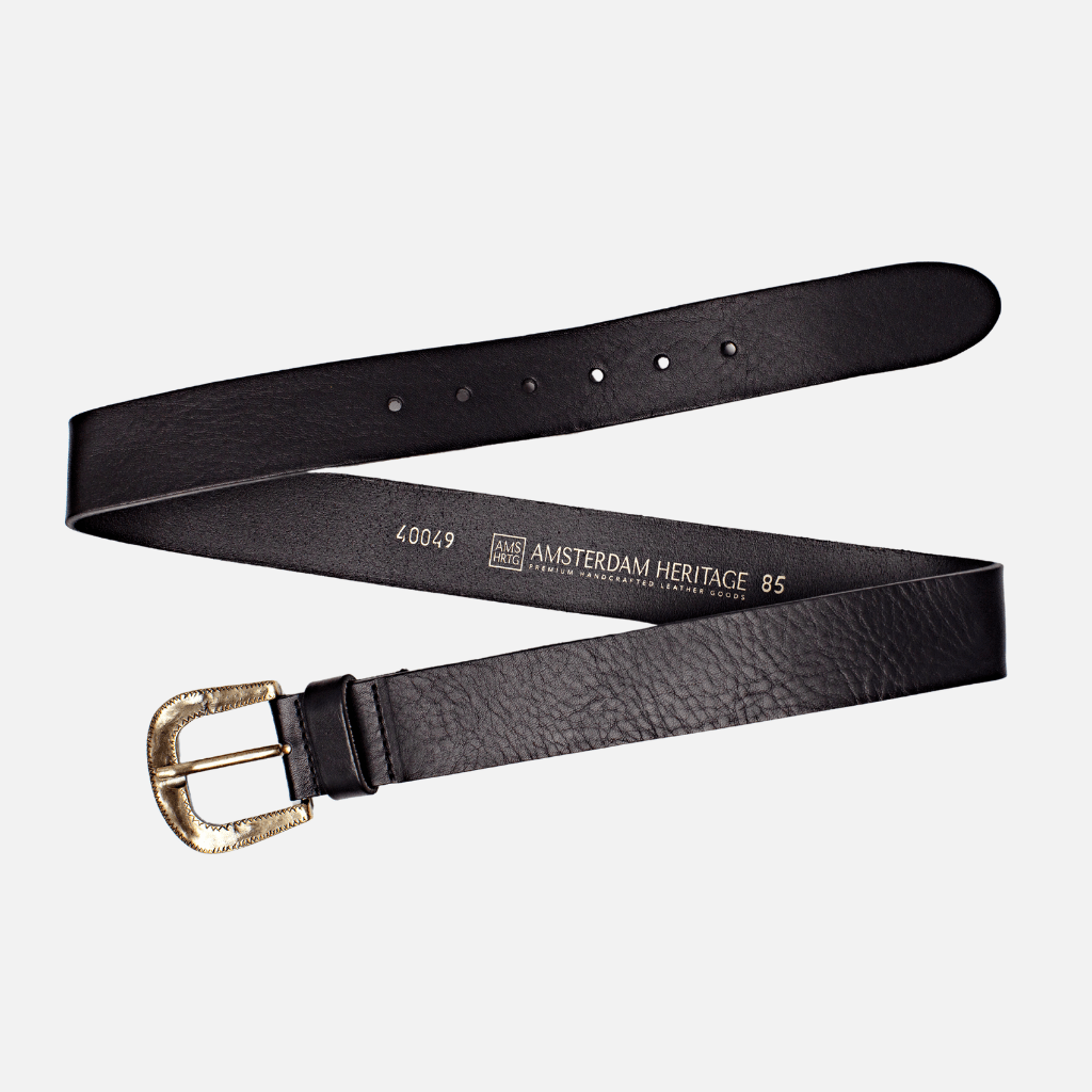 Nikai | Gold Buckle Modern Leather Belt Style Wear Women