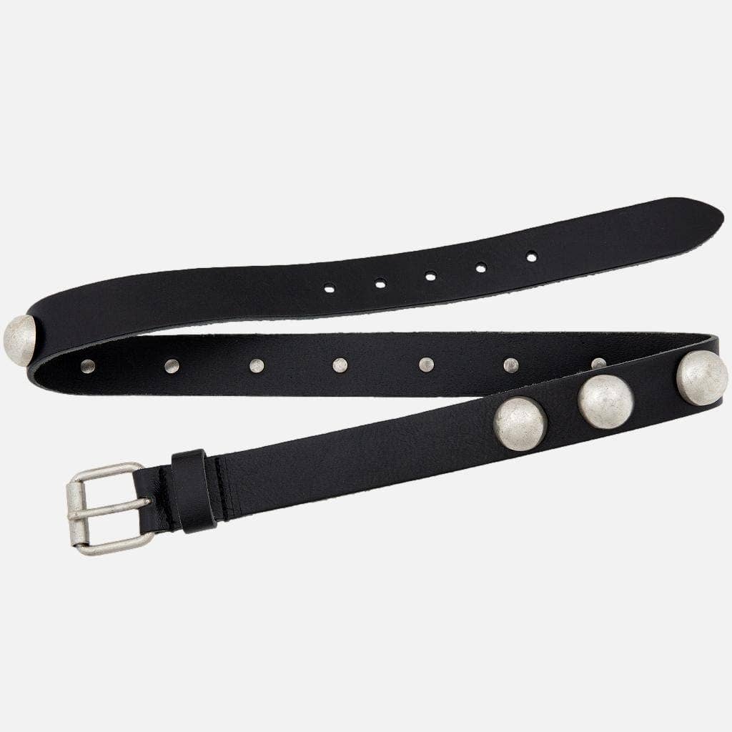 Black Skinny Design Leather Belt Women | MADE TO ORDER
