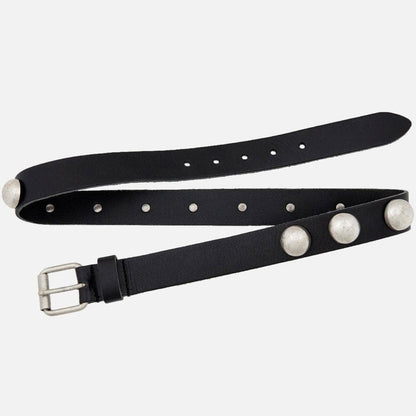 Black Skinny Design Leather Belt Women | MADE TO ORDER