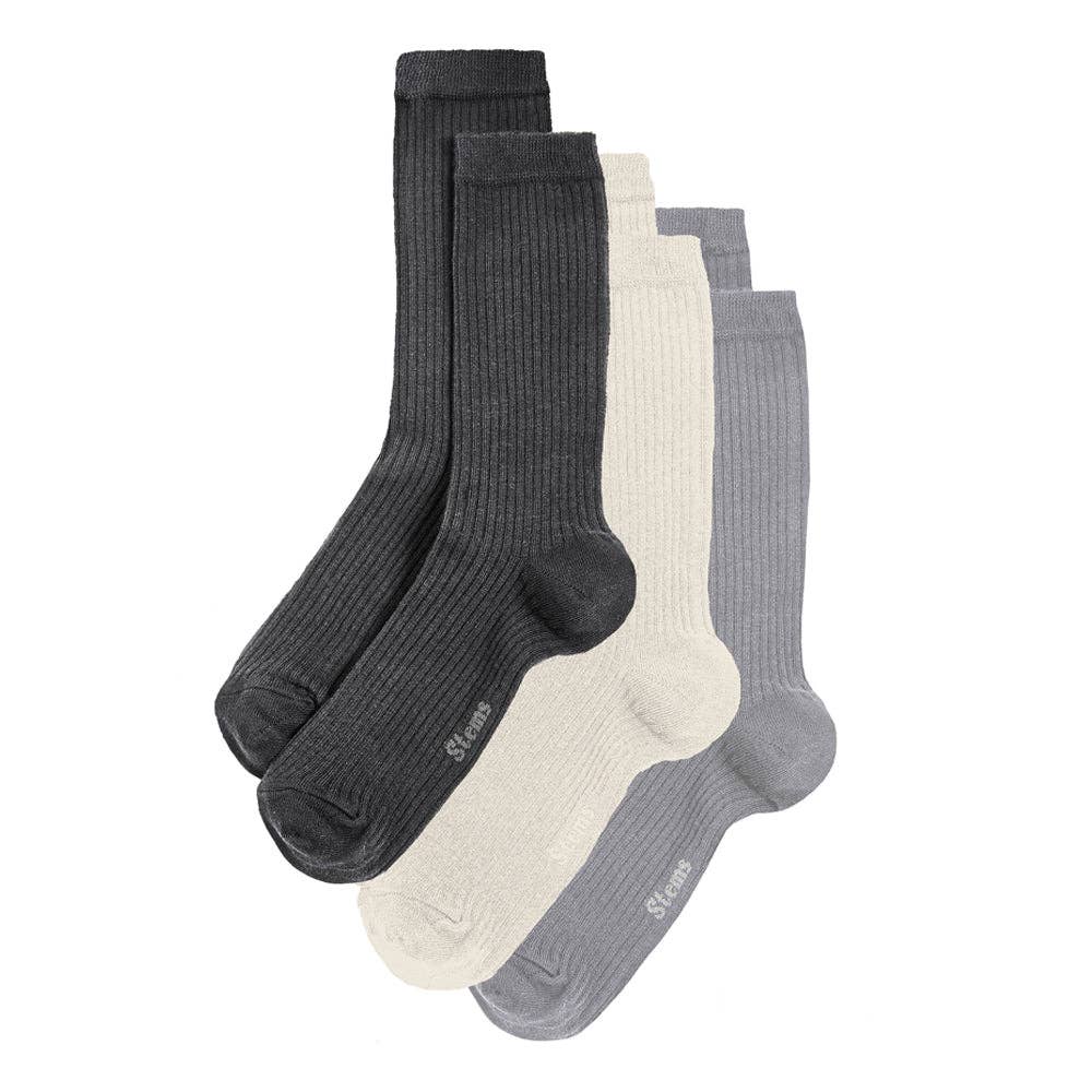 Eco-Conscious Cashmere Socks Gift Set Of Three: Amarylis/Plum/Red