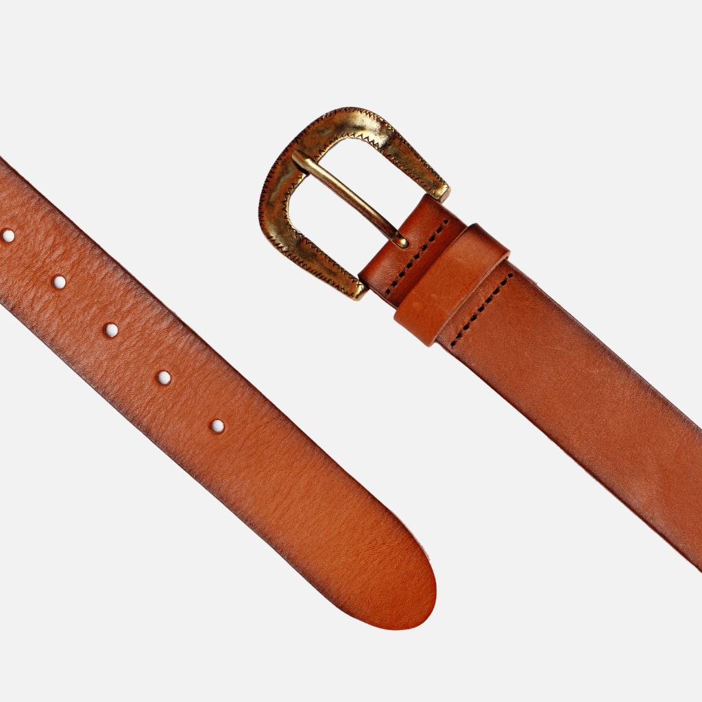 Nikai | Gold Buckle Modern Leather Belt Style Wear Women