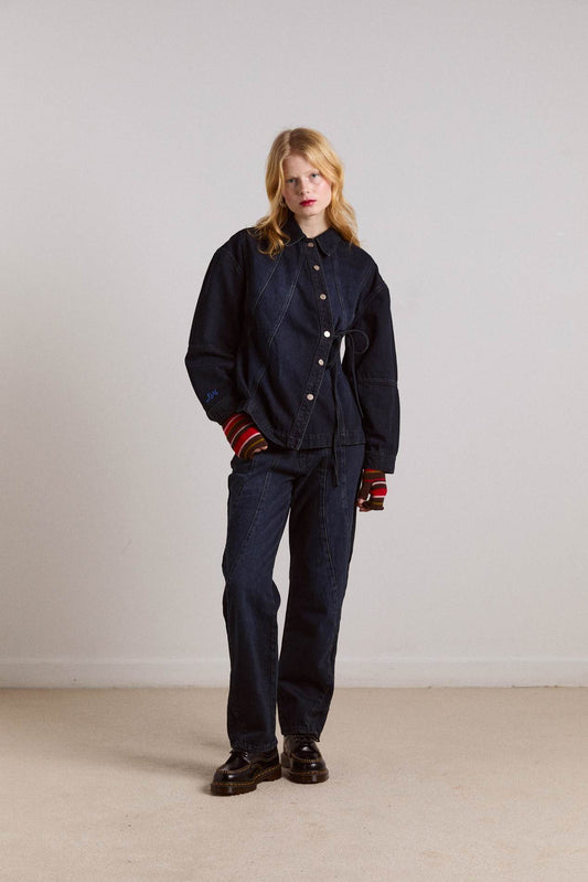 Finella Denim Shirt - Wavy Seams