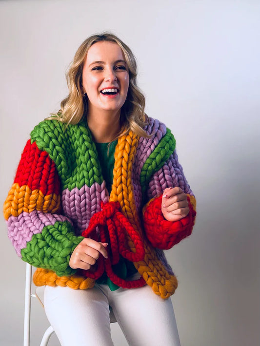 Cherry Colossal Knit Jacket