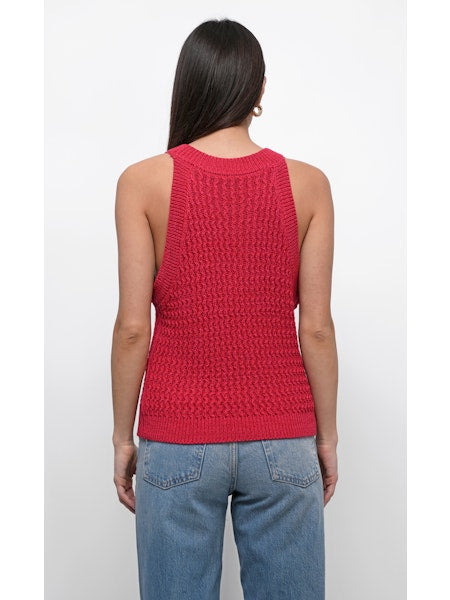 Jhayna Knit Crochet Halter Top