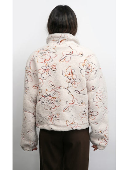 Jimi Embroidered Sherpa Bomber Jacket