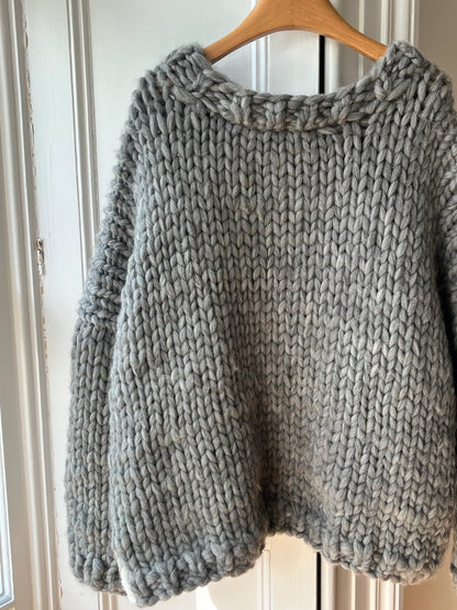Grey Chunky Bow Sweater