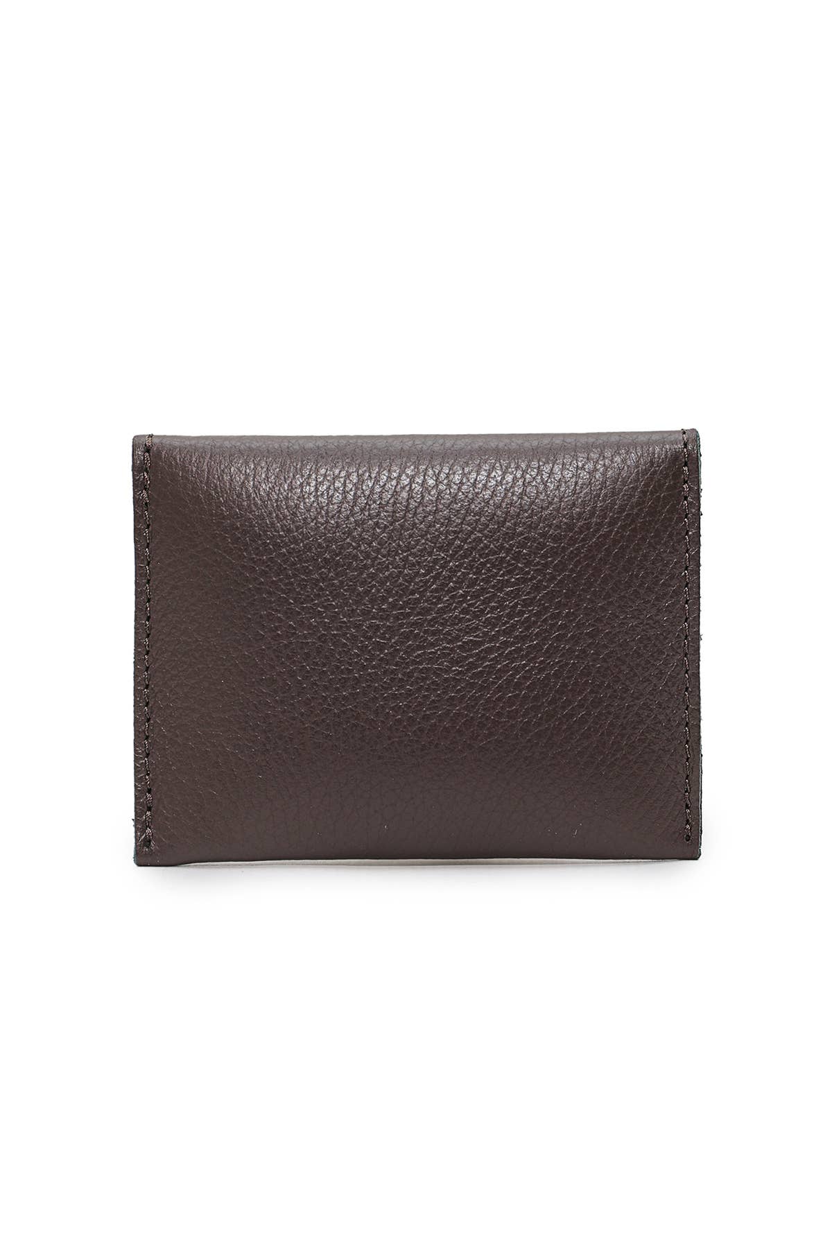 Back view of the Leina Wallet crafted from chocolate grained cowhide leather.
