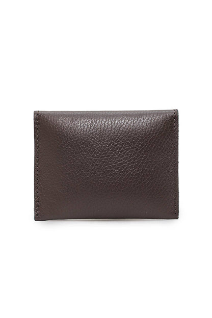 Back view of the Leina Wallet crafted from chocolate grained cowhide leather.