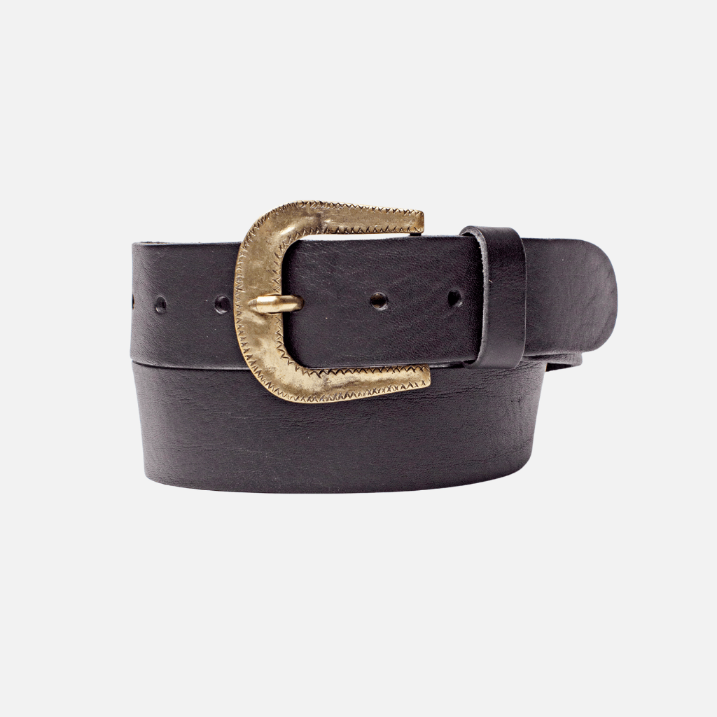 Nikai | Gold Buckle Modern Leather Belt Style Wear Women