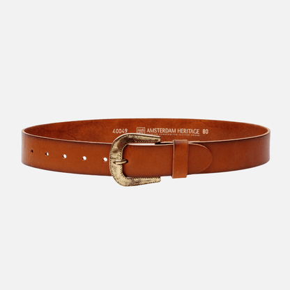 Nikai | Gold Buckle Modern Leather Belt Style Wear Women