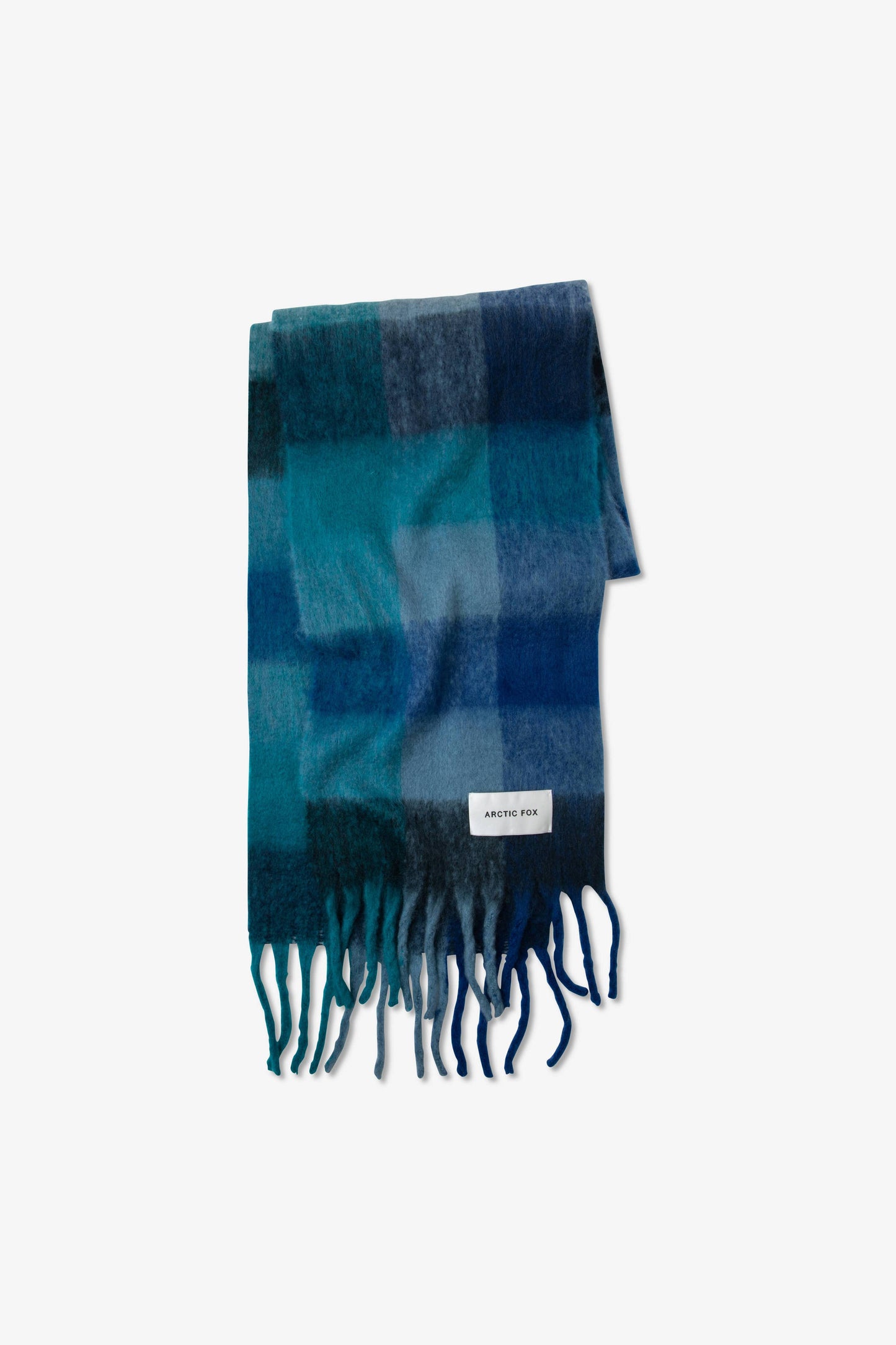 雷克雅未克围巾 - 100% 再生 - 蓝色格纹 - AW24