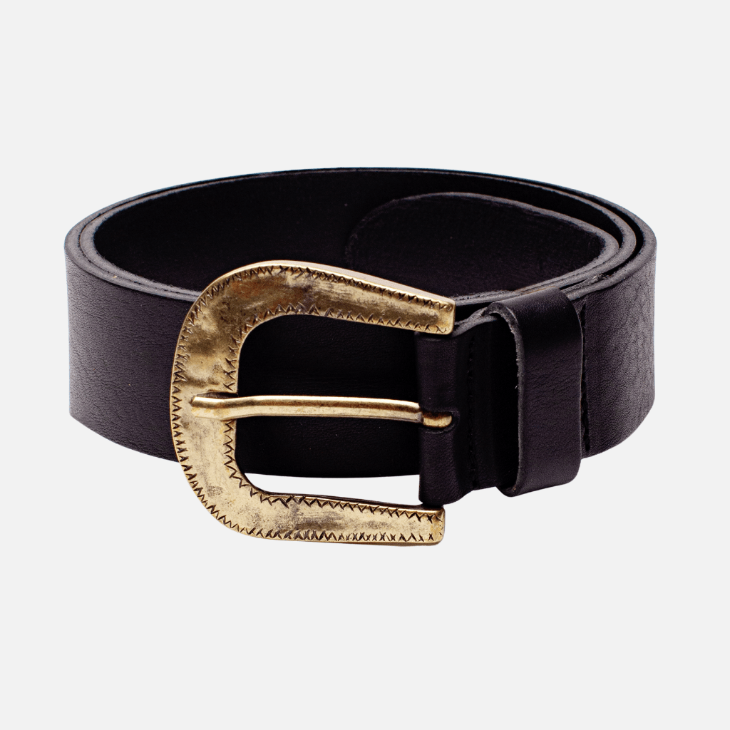 Nikai | Gold Buckle Modern Leather Belt Style Wear Women