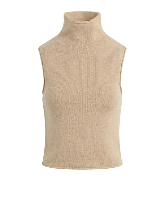 The Stevie Sleeveless Roll Neck Sweater